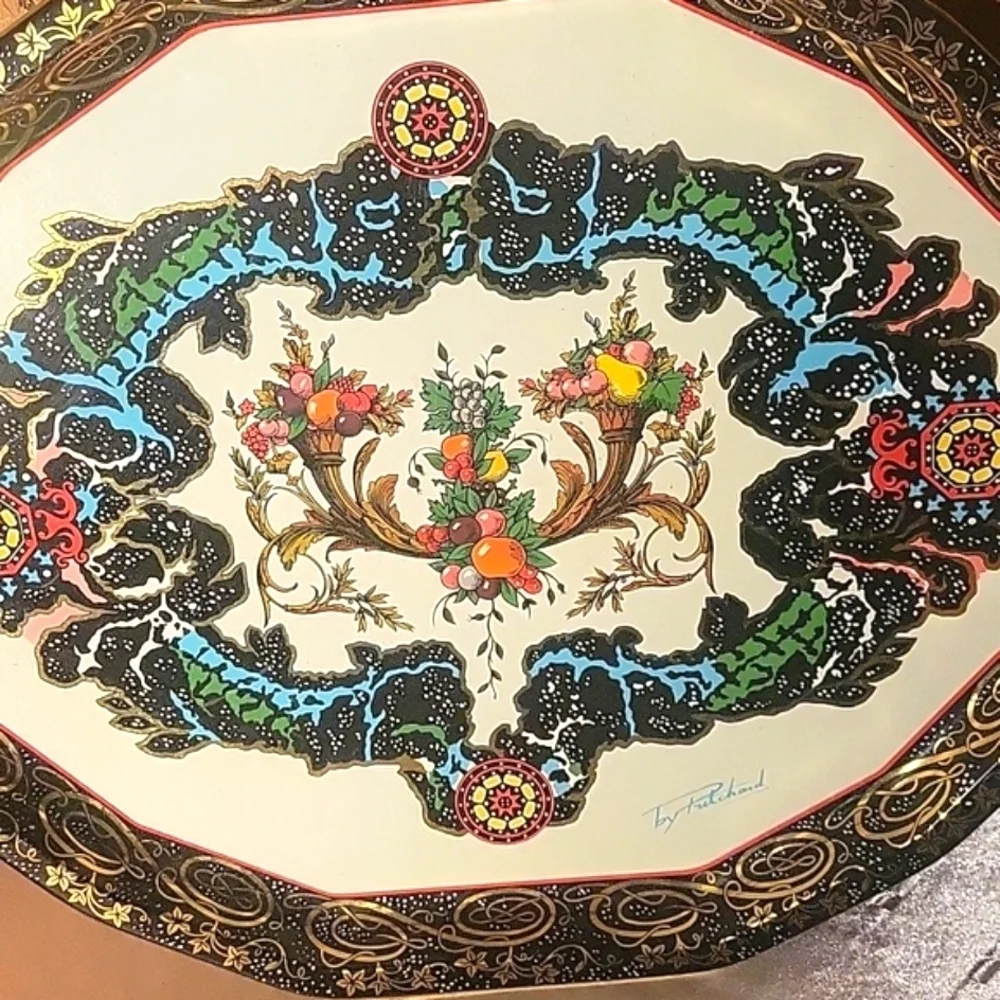 Vintage Daher Decorated Ware Metal Tray by Pritchard